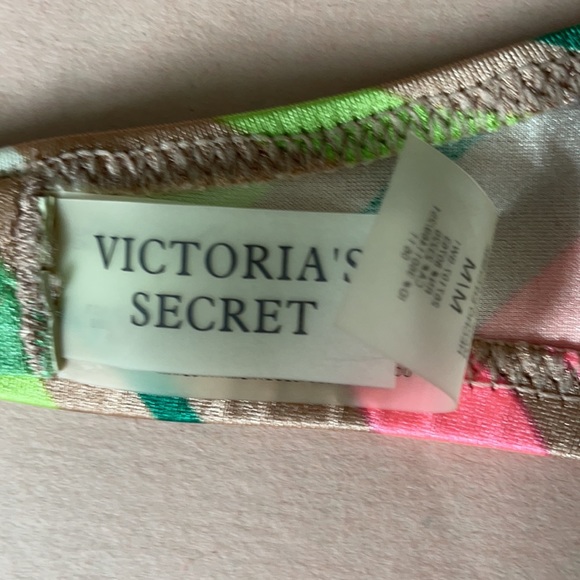 💖HP🌴HTF VS Tan, Colored-striped Bandeau Bikini👙 - Picture 6 of 8